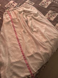 Women White Georgette Plazzo