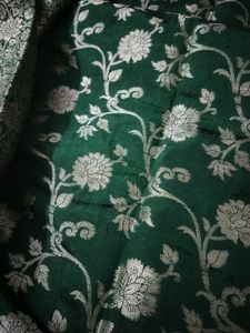 Emerald Green Banarasi Silk Saree