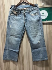 True Religion World Tour Washed Distressed Jeans