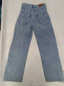 Women Boot Leg High Rise Blue Jeans