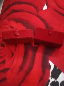 2 Red Velvet Jewelry Box