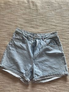 Denim High-Waisted Shorts (Zara)