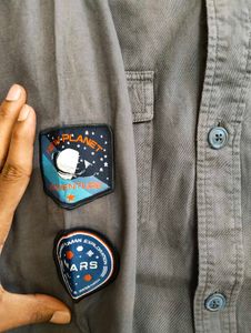 grey shacket shirt men