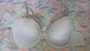 White Lace Trim Bra