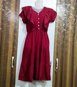 Red Ruffle Dress