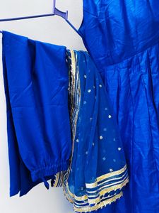 Royal Blue Anarkali Suit Set