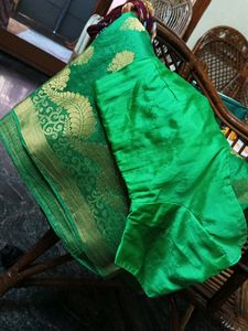 Beautiful Parrot 🦜 Green Colour Saree