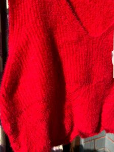 Red Knitted Vest Top