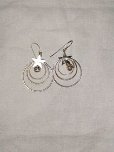 Star & Circle Drop Earrings