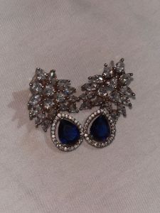 Elegant Blue Stone Earrings