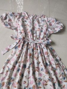 Floral Print Ruffle Maxi Dress