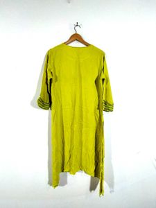 Vintage Chartreuse Striped Dress