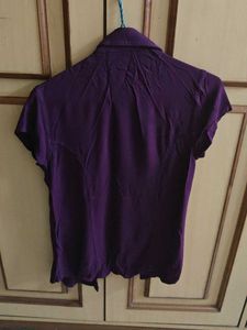 Purple Button Down Top