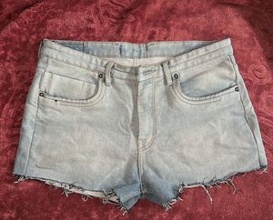 Light Wash Denim Cutoff Shorts