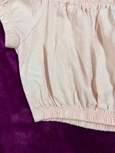 FOREVER 21 Peach Off Shoulder Crop Top