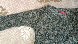 Dark Olive Paisley Print Dress 🌿