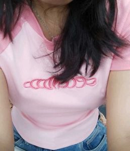 Y2k Savana Pink Fitted Top