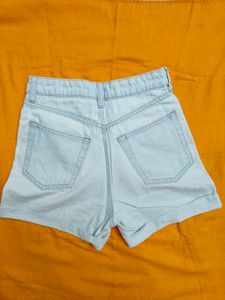 Light Wash High Waisted Denim Shorts
