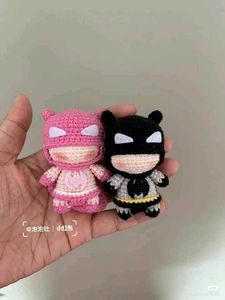 Aesthetic Batman Crocheted Doll