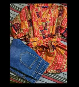 Colorful Kimono Style Top