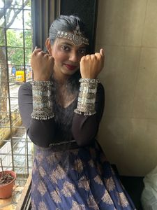 Oxidised Garba jewelry set