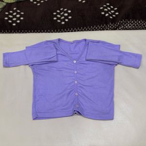 This Is A Lavender Crop Top ,casual Wear
