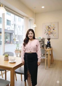 Cute Pink Crop Cardigan top