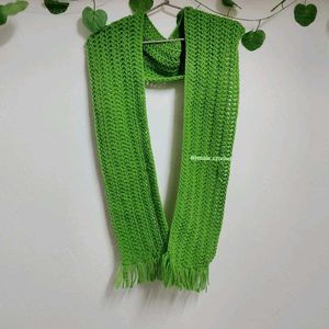 Crochet Scarf mitsy inspired- Bright Green