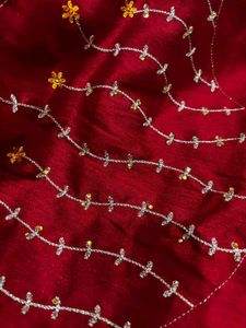 Elegant  Embroidered Saree with blouse piece