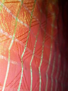 Orange &amp; Gold Checkered Fabric