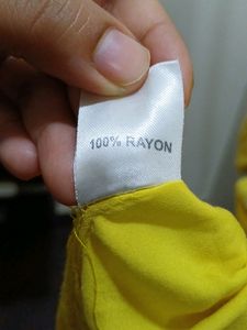 Yellow Embellished Kurti