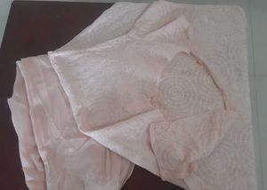 Peach Lucknavi embroidery salwar kurti