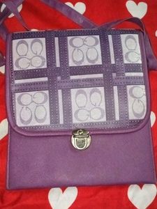 Purple Checkered Crossbody Bag