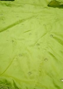 Green Embellished Kurta