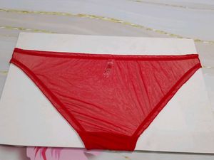 (1100)Red Sheer Thong