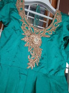 Green Kurta with Unique Sleeve
