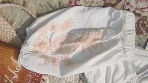White Cotton Maxi Dress With Beautiful Embroidery