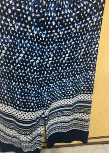 Patterned Wide Leg Pants