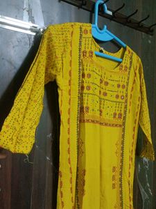 Pure Rayon Straight Ethnic Double Layered Kurti