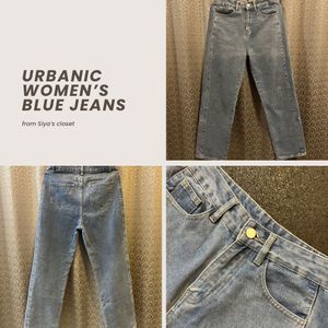 Blue Straight Leg Jeans