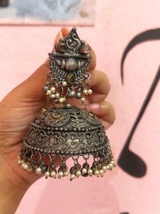 Oxidized Silver Earrings