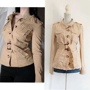 H&M Vintage Belted Beige Jacket