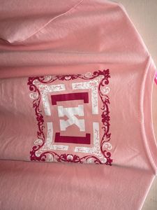 Boxy pink crop top