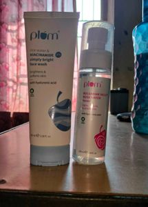 Plum Niacinamide Face Wash & Rose water Toner
