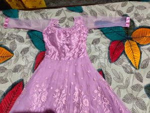Elegant Pink Floral Gown