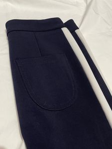 Navy blue trouser pant with white strip Size-30