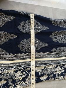Navy &amp; White Printed Dress