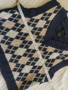 Argyle Knit Sweater Vest