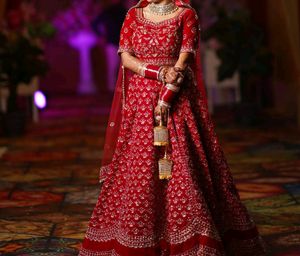 Bridal Lengha Red Colour