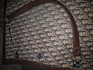 Dior-style patterned tote bag